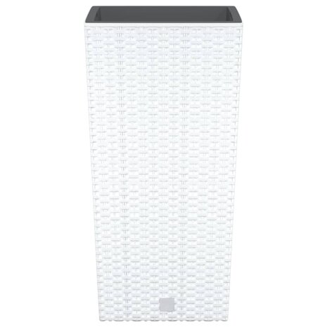 Plantenbak met uitneembare bak rattan-look 11/26,5 L PP wit 4
