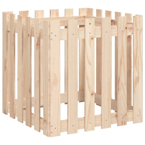 Plantenbak met hekontwerp 60x60x60 cm massief grenenhout 4