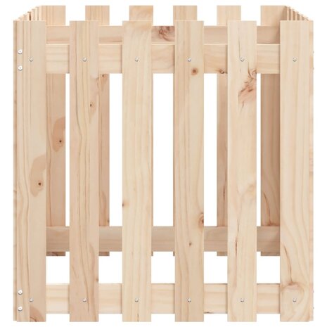 Plantenbak met hekontwerp 60x60x60 cm massief grenenhout 6