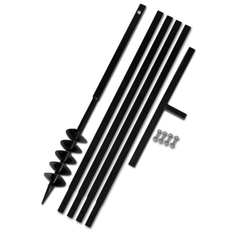 Grondboor 100 mm met 5 m verlengstuk Staal 2