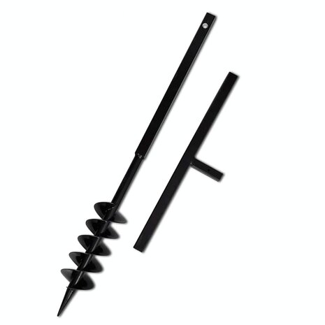 Grondboor 100 mm met 5 m verlengstuk Staal 6