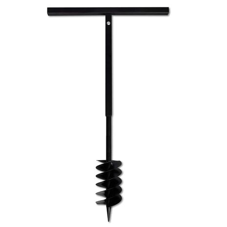Grondboor met handvat 120 mm en verlengstukken 5 m (staal) 6