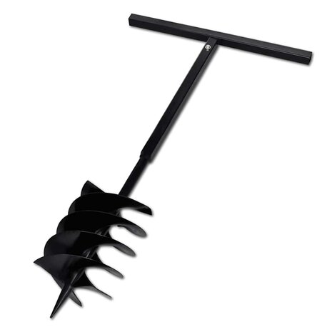 Grondboor met handvat 200 mm en verlengstukken 9 m (staal) 6