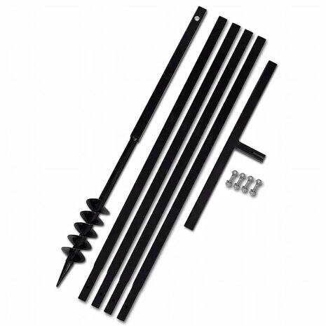 Grondboor 80 mm met 5 m verlengstuk Staal 2
