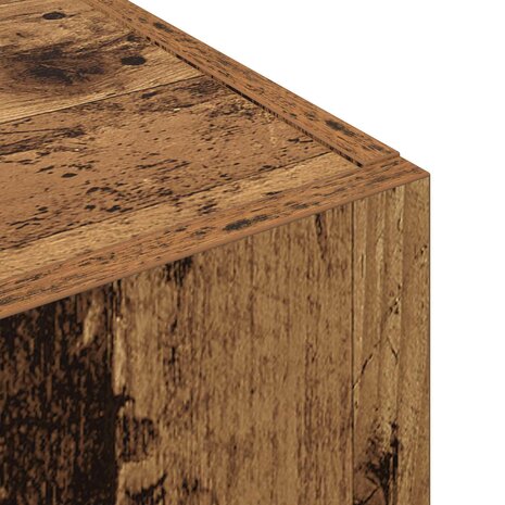 Kantoorkast Oud hout 60 x 32 x 115 cm Bewerkt hout 9