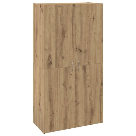 Kantoorkast Artisanaal eiken 60 x 32 x 115 cm Bewerkt hout 2