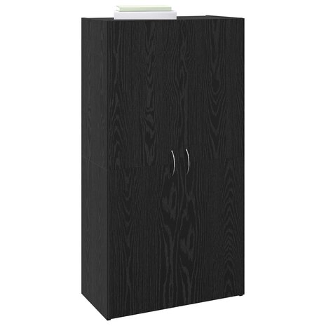 Kantoorkast Zwart eiken 60 x 32 x 115 cm Bewerkt hout 3