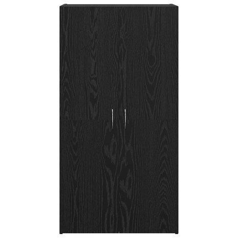 Kantoorkast Zwart eiken 60 x 32 x 115 cm Bewerkt hout 6