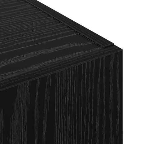 Kantoorkast Zwart eiken 60 x 32 x 115 cm Bewerkt hout 9