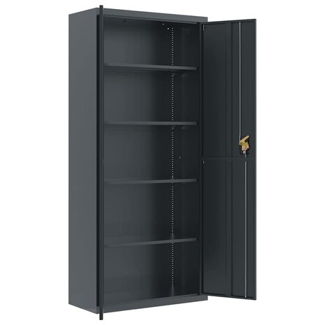 Archiefkast 90x40x200 cm staal antracietkleurig 4