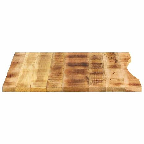Bureaublad met ronding 100x80x2,5 cm massief ruw mangohout 4