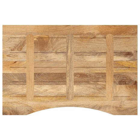 Bureaublad met ronding 100x50x2,5 cm massief ruw mangohout 5