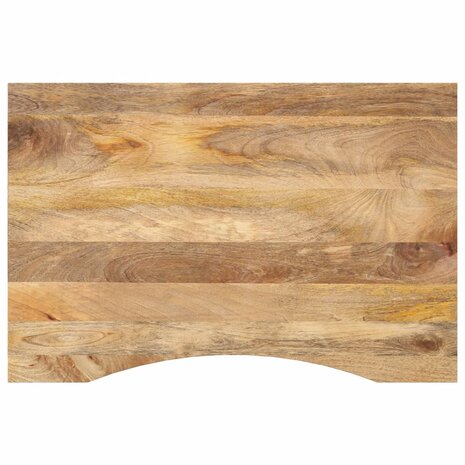 Bureaublad met ronding 80x60x2,5 cm massief ruw mangohout 1