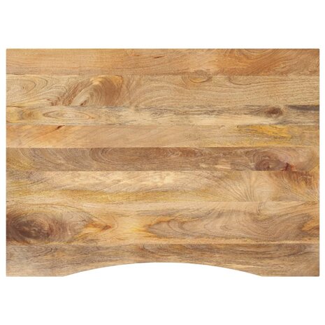 Bureaublad met ronding 100x80x2,5 cm massief ruw mangohout 1