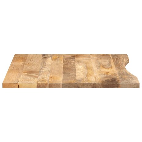 Bureaublad met ronding 110x80x2,5 cm massief ruw mangohout 4