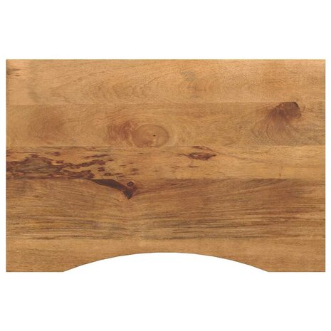 Bureaublad met ronding 80x50x2,5 cm massief ruw mangohout 1
