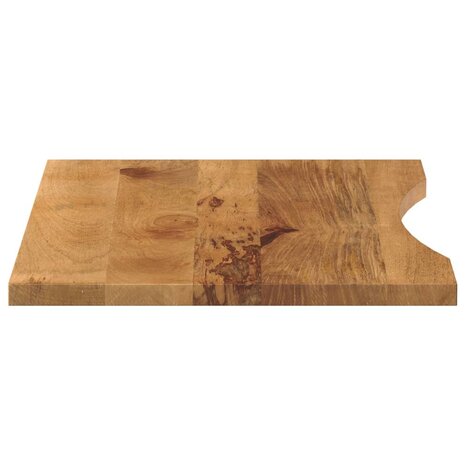 Bureaublad met ronding 90x60x2,5 cm massief ruw mangohout 4