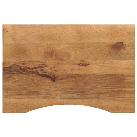 Bureaublad met ronding 100x60x2,5 cm massief ruw mangohout 1