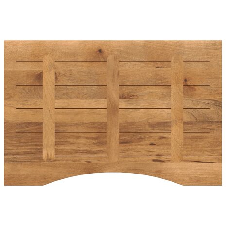 Bureaublad met ronding 100x60x2,5 cm massief ruw mangohout 5