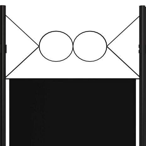 Kamerscherm met 3 panelen 120x180 cm zwart 5