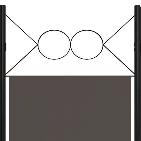 Kamerscherm met 4 panelen 160x180 cm antraciet 5