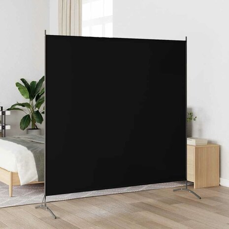 Kamerscherm met 1 paneel 175x180 cm zwart 1