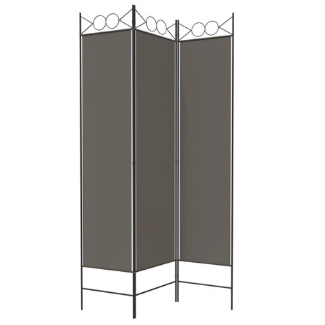  Kamerscherm met 3 panelen 120x220 cm stof antracietkleurig 5