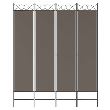 Kamerscherm met 4 panelen 160x220 cm stof antracietkleurig 3