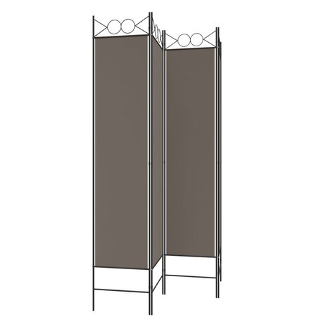 Kamerscherm met 4 panelen 160x220 cm stof antracietkleurig 4