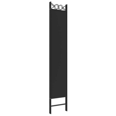  Kamerscherm met 4 panelen 200x200 cm stof zwart 6