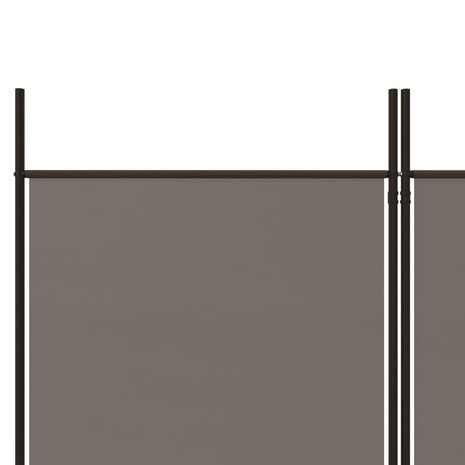Kamerscherm met 5 panelen 250x200 cm stof antracietkleurig 7
