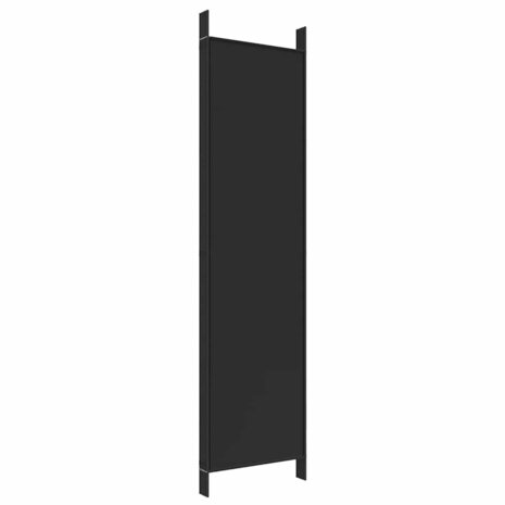 Kamerscherm met 5 panelen 250x200 cm stof zwart 7