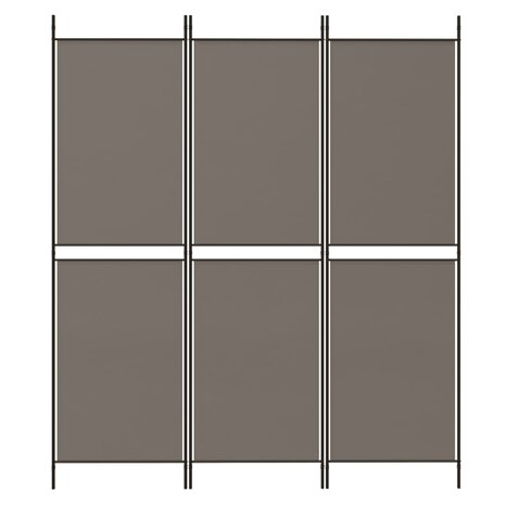 Kamerscherm met 3 panelen 150x180 cm stof antracietkleurig 3