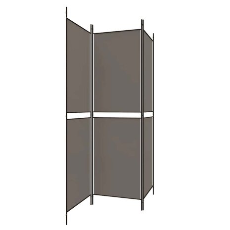 Kamerscherm met 3 panelen 150x180 cm stof antracietkleurig 5