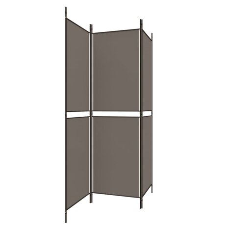 Kamerscherm met 3 panelen 150x200 cm stof antracietkleurig 4