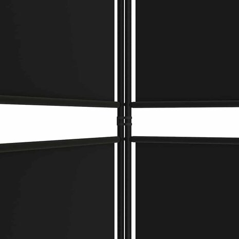 Kamerscherm met 3 panelen 150x200 cm stof zwart 7