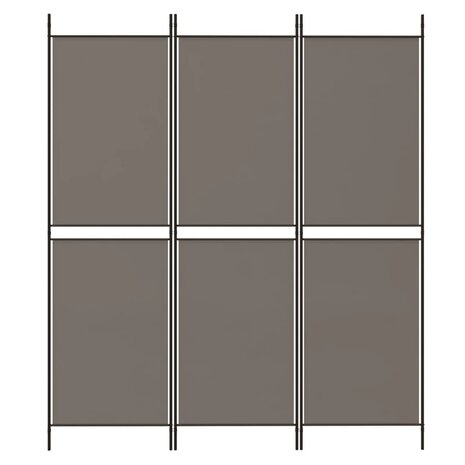 Kamerscherm met 3 panelen 150x220 cm stof antracietkleurig 3