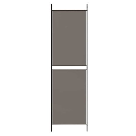 Kamerscherm met 4 panelen 200x220 cm stof antracietkleurig 6