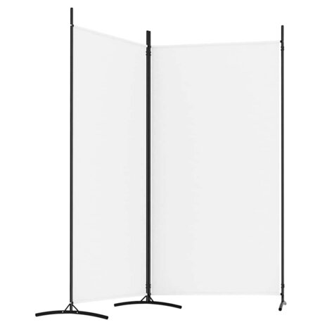  Kamerscherm met 2 panelen 175x180 cm stof wit 4