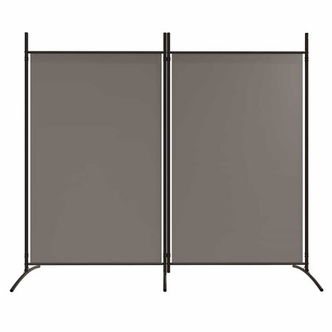 Kamerscherm met 2 panelen 175x180 cm stof antracietkleurig 3