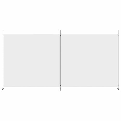 Kamerscherm met 2 panelen 348x180 cm stof wit 3