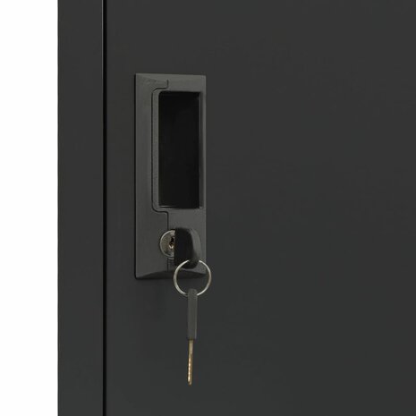 Lockerkast 38x45x180 cm staal antracietkleurig 7