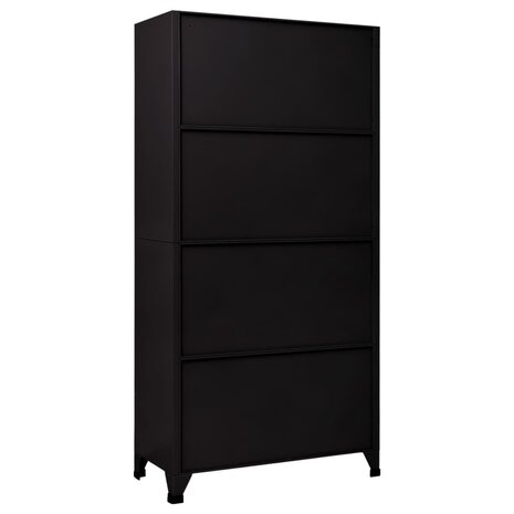 Lockerkast 90x45x180 cm staal zwart 5