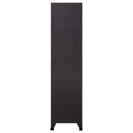 Lockerkast 90x45x180 cm staal antracietkleurig en rood 4