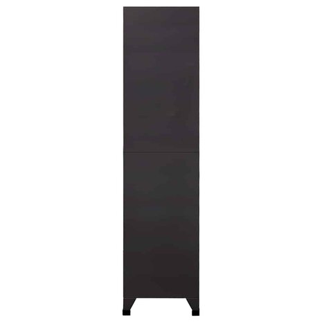 Lockerkast 90x40x180 cm staal antracietkleurig en rood 4