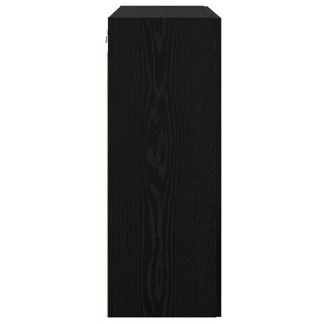 Opbergkast Wandgemonteerd Zwart Eiken 69,5 x 34 x 90 cm 7