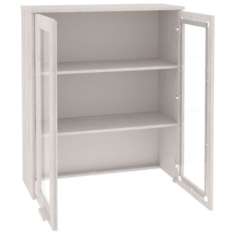 Opzetkast HAMAR 85x35x100 cm massief grenenhout wit 4