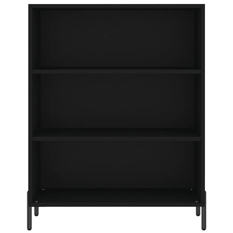 Schappenkast 69,5x32,5x90 cm bewerkt hout zwart 4