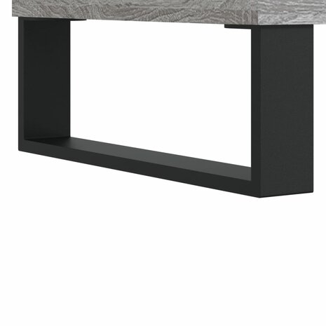Platenkast 121x38x48 cm bewerkt hout grijs sonoma eikenkleurig 7