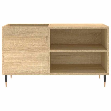Platenkast 85x38x48 cm bewerkt hout sonoma eikenkleurig 4